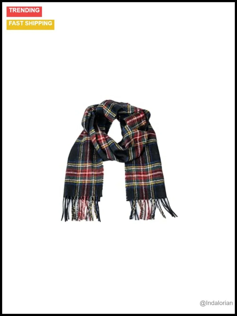 100% Lambswool Tartan Plaid Scottish Scarf - Winter Scarf for Cold Weather
